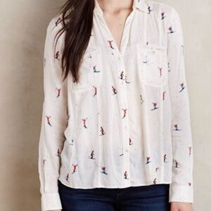 Anthropologie Maeve skier blouse